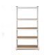 Humberg 4847 Metal Storage Shelving Unit, 180 x 90 x 40 cm, White