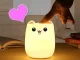 Bērnu Silikona Nakts LED RGB Gaismas Lampa, Kaķis | Kid\'s Silicone Night Light Lamp