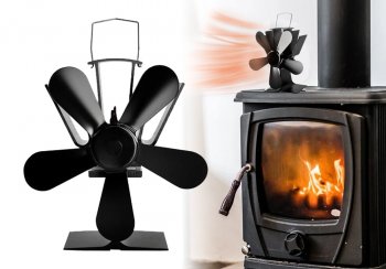 5-Blade Heat Powered Fireplace Stove Fan Heater