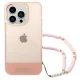 Чехол Guess Translucent Pearl Strap для iPhone 14 Pro Max - Розовый