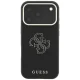 Чехол Guess Grained & Big Resin Logo для Apple iPhone 18 Pro / 17 Pro, черный