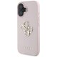 Guess Grained Big 4G Logo Small Classic Logo Case for iPhone 16, Pink