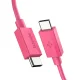 USB-C uz USB-C kabelis Spigen Essential EB6015CC 60W 100 cm, rozā