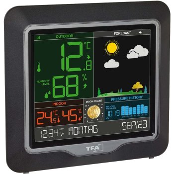 TFA 35.1150.01 Season Wireless Weather Station, Black