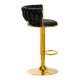 Velvet Makeup Chair and Bar Stool 4Rico QS-B313a, black