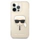 Apple iPhone 14 Pro Max 6.7\" Karl Lagerfeld Glitter Karl Head Case Cover (KLHCP13XKHTUGLGO), Gold