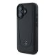 Mercedes iPhone 16 vāciņš Leather Urban, melns