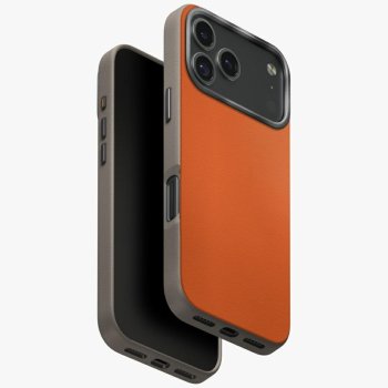 Uniq Lyden DS vāciņš iPhone 17 Pro ar Magclick uzlādi – oranži-pelēks | Phone Case Cover Charging - Orange-Gray