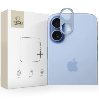 Защитное стекло для камеры Tech-Protect Camalloy Fit+ для iPhone 17 - синее