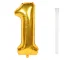 Foil Balloon Number 1 for Birthday Party 66cm, Gold