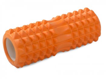 Masāžās Putu Rullis Jogas Fitnesa Pilates muskuļu atslābināšanai 32,5x13cm, Oranžs | Foam Yoga Massage Roller