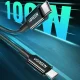 Кабель USB-C на USB-C Ugreen US300 5A 480 Мбит/с 2 м, черный