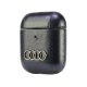 Чехол Audi Leather Big Logo для AirPods 1 / 2, Черный