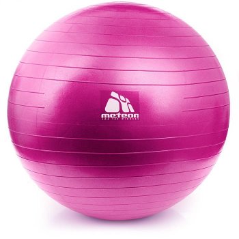 Мяч гимнастический, Фитбол, Фитнес-мяч METEOR - 55см, Розовый | Exercise...
