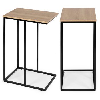 ModernHome portatīvā datora galdiņš ar metāla rāmi, C-veida sānu galds