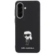Karl Lagerfeld Fixed Glitter Ikonik Logo vāciņš priekš Samsung Galaxy A37 5G, melns