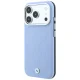 Чехол BMW Sign Deboss Quilted Metal Logo MagSafe для iPhone 17 Pro / 18 Pro, синий