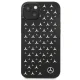 Чехол Mercedes для iPhone 13 mini Silver Stars Pattern, черный