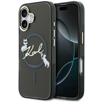 Karl Lagerfeld IML Choupettes Karl Script Logo MagSafe iPhone 17 Case - Black