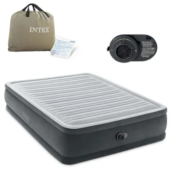 Двухместный надувной матрас Intex 64414ND со встроенным насосом 203x152x46...