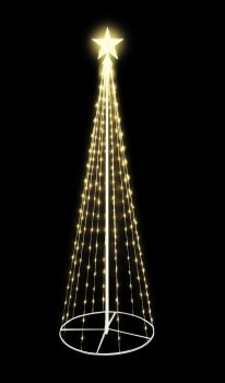 Outdoor LED Christmas Tree Cone Light with Star, 180 cm, Warm White