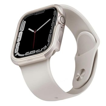 Apple Watch Series 4 / 5 / 6 / 7 / SE 44 / 45 mm Uniq Etui Valencia Case Cover, Starlight | Maciņš Vāks Apvalks...
