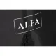 Alfa Forni aizsargpārvalks 3 Pizze krāsnij ar pamatni (Moderno), melns