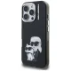 Karl Lagerfeld IML Aquarelle Karl & Choupette vāciņš iPhone 16 Pro, melns