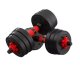 4Fizjo Adjustable Bitumen Dumbbells with Barbell, 2 x 10 kg