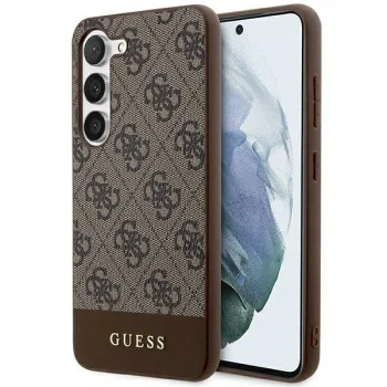 Guess Samsung Galaxy S24 Plus vāciņš 4G Stripe Collection, brūns
