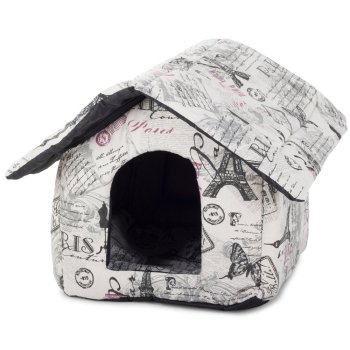 Домик для собак и кошек, мягкий и прочный, размер M, бежевый