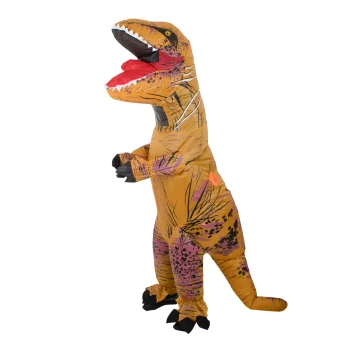 Надувной костюм динозавра T-REX для детей, 1.5–1.9 м, коричневый