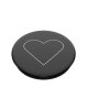 Popsockets 2 White Heart Black turētājs un telefona statīvs