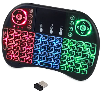 Мини-беспроводная клавиатура с LED-подсветкой для ТВ и ПК
