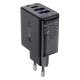 Acefast A57 PD 35W GaN lādētājs 2 x USB-A + USB-C ar 3 portiem - melns