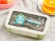 Lunch Box with Compartments and Cutlery, 1 L, Green