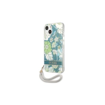 Apple iPhone 13 6.1'' Guess Flower Strap Case Cover (GUHCP13MHFLSN), Green