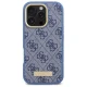 Guess iPhone 16 Pro Case 4G Logo Plate MagSafe, Blue