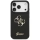Guess iPhone 17 Pro vāciņš Fixed Glitter Big 4G, melns