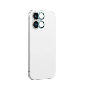 Kameras aizsargstikls AmazingThing AR iPhone 16 / 16 Plus ar rāmi, 9H, zaļš