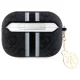Guess AirPods Pro 2 maciņš 4G Printed Stripes Charm, melns