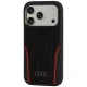 Чехол Audi R8 Genuine Leather MagSafe для iPhone 18 Pro / 17 Pro, черный и красный
