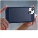 Чехол для iPhone 14 Carbon Case гибкий гелевый TPU бампер, синий