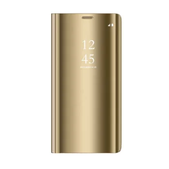 Samsung Galaxy S10 (G973F) Clear View Case Cover, Gold | Telefona Vāciņš Maciņš Apvalks Grāmatiņa