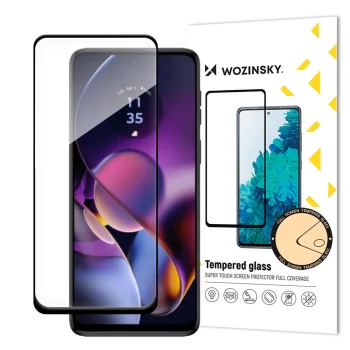 Wozinsky Full Glue Tempered Glass for Motorola Moto G54 Black