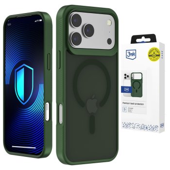 Translucent MagSafe Case 3mk iPhone 17 Pro Green