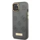 Guess Peony Logo Plate MagSafe vāciņš iPhone 13 modelim, pelēks