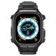 Apple Watch Ultra (49 mm) Spigen Rugged Armor Case Cover, Black | Maciņš Vāks Apvalks Bampers