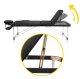 4FIZJO Foldable Aluminum Massage Table with Adjustable Top, 3 Sections, Black