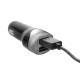 Maclean Energy MCE157 auto lādētājs 2x USB QC 3.0 4.8A ar kabeli 1.5m, Silver